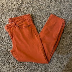 STYLUS Orange Skinny Ankle Jeans Size 32/14